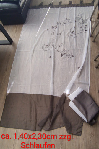Gardine store voile - voile, weiß