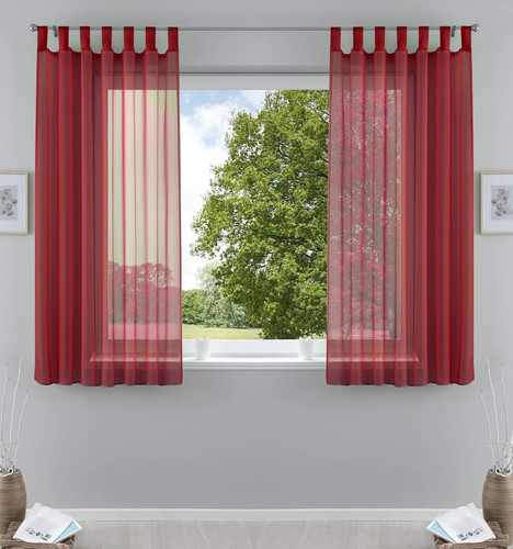 Voile gardine schlaufenschal - gardine,