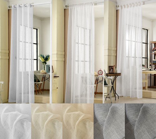 Gardine transparent leinen - transparent,